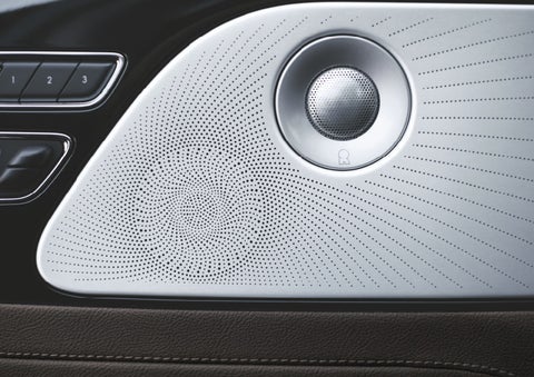 Two speakers of the available audio system are shown in a 2024 Lincoln Aviator® SUV | Brinson Lincoln of Corsicana in Corsicana TX