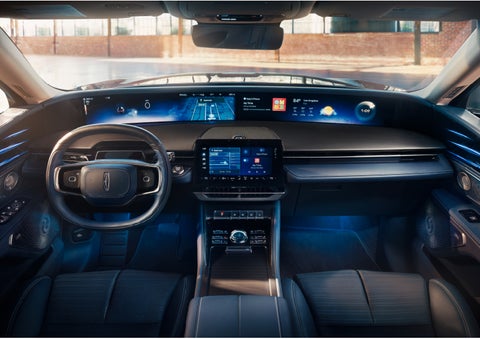 The panoramic display is shown in a 2024 Lincoln Nautilus® SUV. | Brinson Lincoln of Corsicana in Corsicana TX